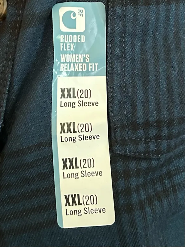 Carhartt Womens Rugged Flex Relaxed Fit Flannel Long-Sleeve Plaid Tunic Size XXL - Image 6