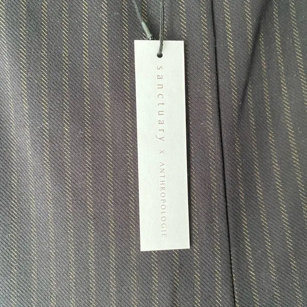 Anthropologie‎ Sanctuary sz L black pin stripped dress pants - Image 6
