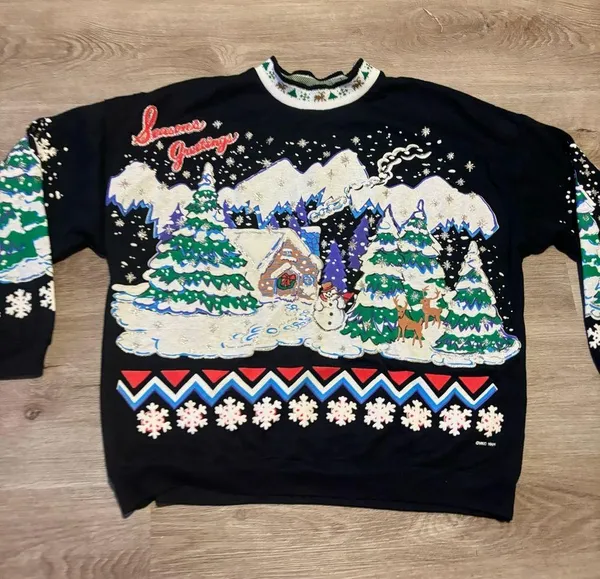 Vintage 90s 1991 Christmas holy grail Crewneck sweater - Image 6