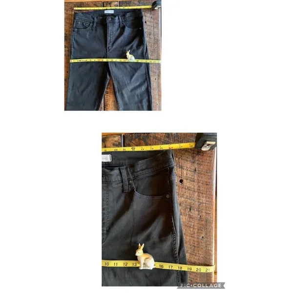 Madewell 10 inch high riser skinny skinny jeans in black color size 32 tall - Image 5