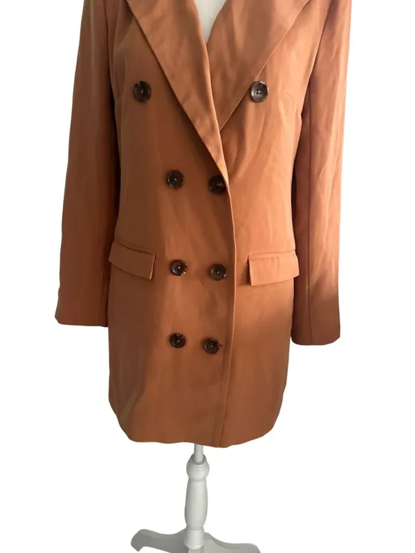 LOVERS AND FRIENDS Tan Long Sleeve Blazer Dress Size Small - Image 4