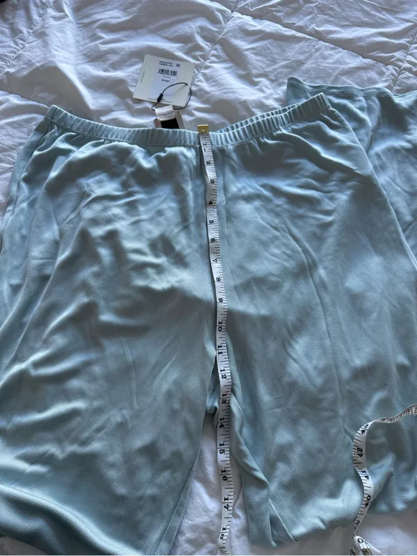 Calvin Klein light cloud blue lounge wear luxury relaxed wide pants large NWT - Image 3