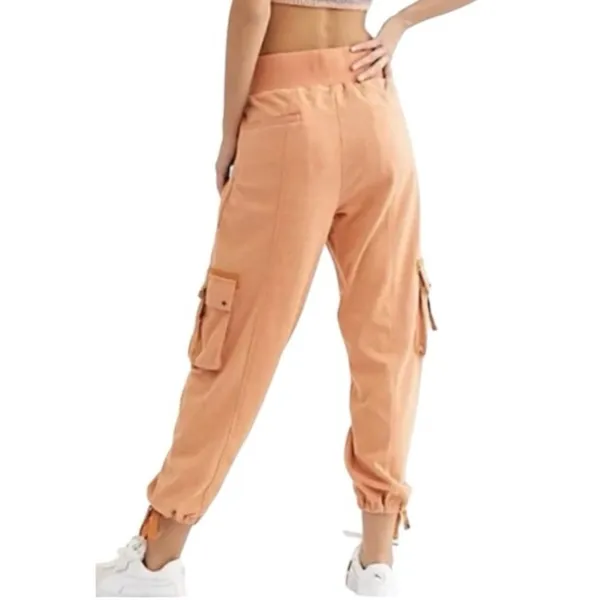 Free People Women's‎ Semi Charmed Cargo Jogger Pants Orange Size XS Activewear - Image 2