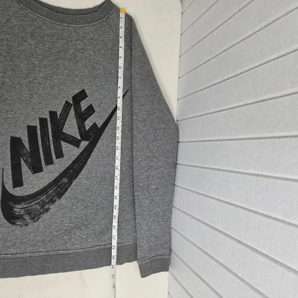 Nike SPORTSWEAR RALLY CREW GRAY Sweatshirt with Black logo Size M‎ - Image 7