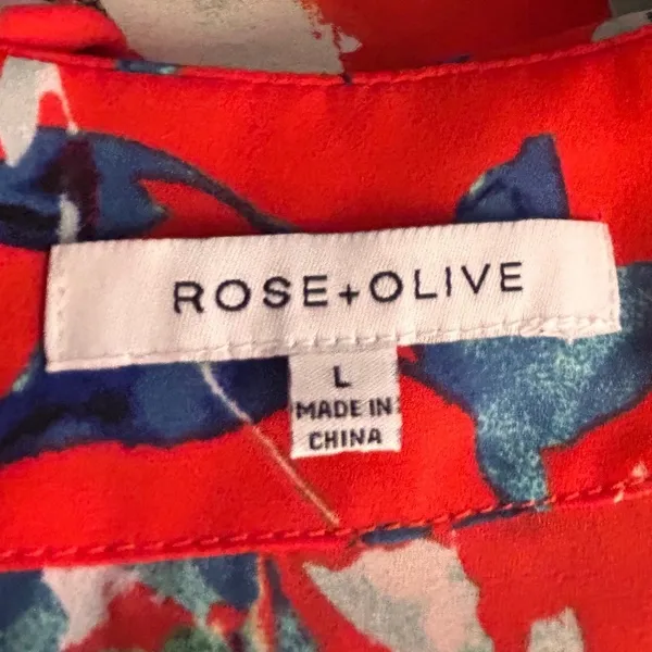 Rose‎ And Olive Boho Blouse Red Large - Image 8