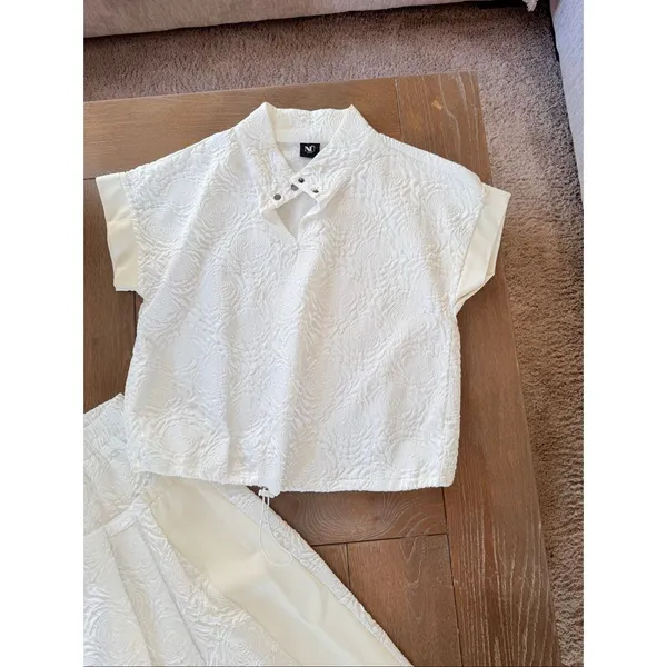 Nü Denmark‎ Owami 2 Piece Top and Skirt in White Size Small - Image 4