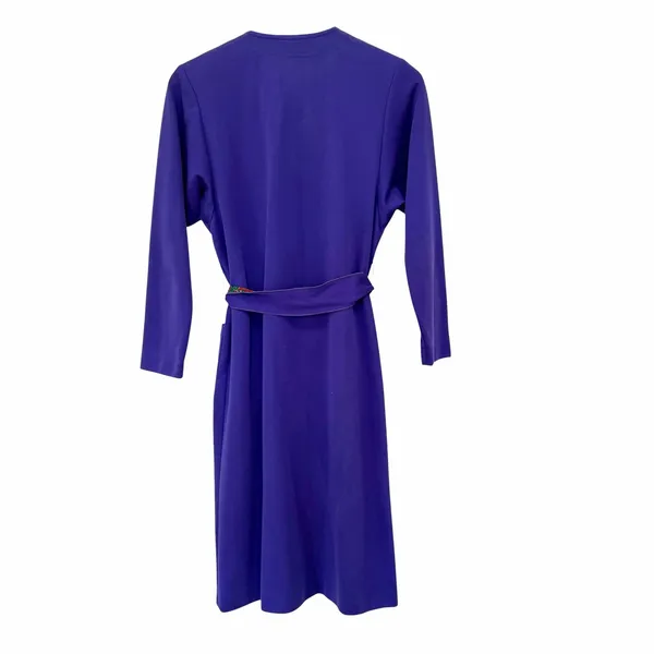 Vintage Ricano Petites Purple Long Sleeve Shirt Dress Pattern Belt Sz S/M Petite - Image 5