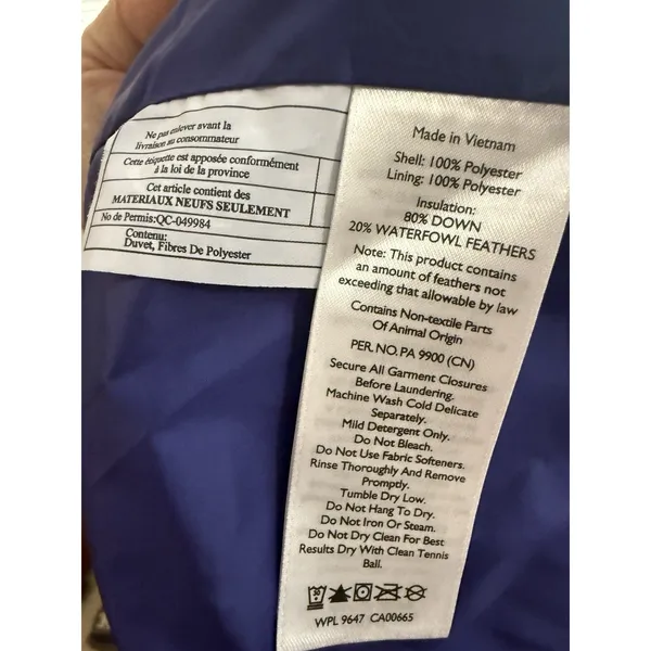 Eddie Bauer EB600 Goose Down Puffer Vest Purple Women's Size Large - Image 8