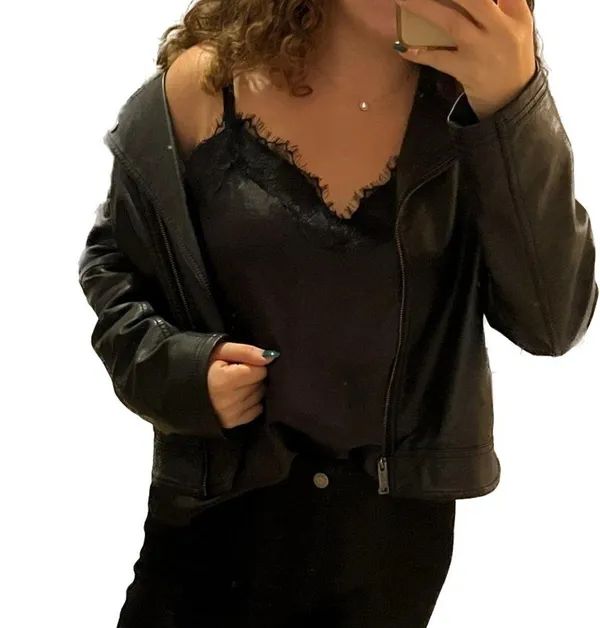 SheIn Black Lace Trim Cami Top - Image 5