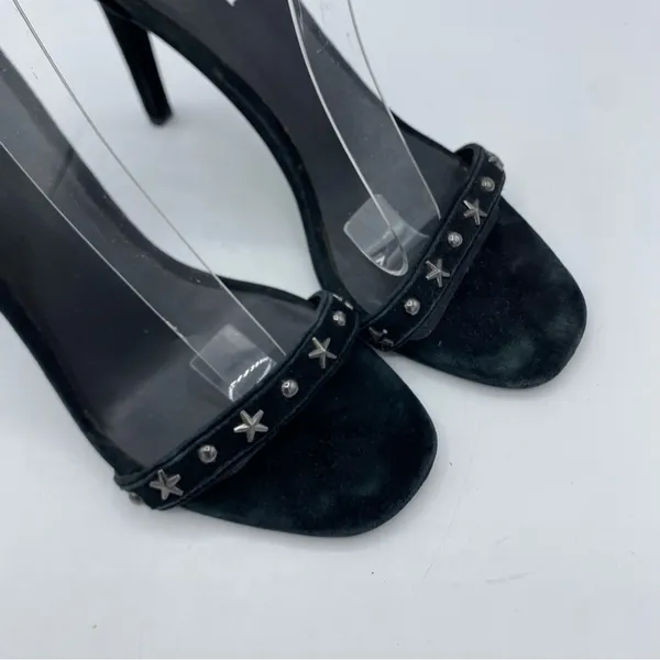 Coach Women’s Black Melrose Suede Heels Size 6.5 studded embellished formal‎ - Image 3