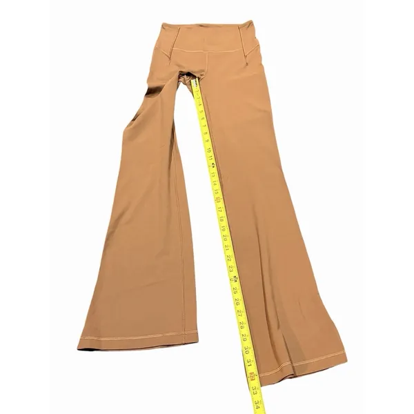 Lululemon Groove Split Hem Flare Mid‎ Rise Pants Women 6 Lt Brown Nulu LW5ENGS - Image 8
