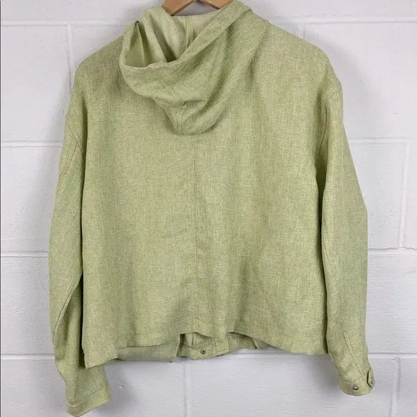 Avec Les Filles Light Green Utility Lightweight Tweed Jacket Preppy NWT Size XL - Image 4