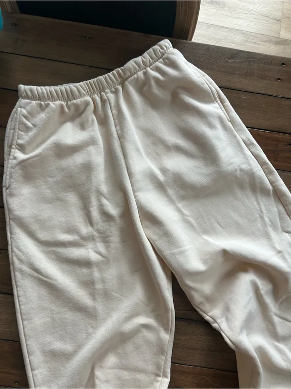 Nuuds Classic Sweatpant Jogger Bone Ivory Cotton S - Image 3