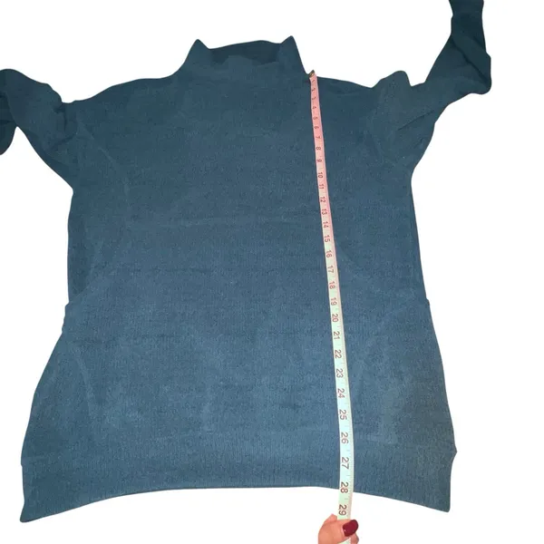 Free People Beach Women's Ronda Pullover Tunic‎ Mock Neck Blue Size XS Sweater - Image 6