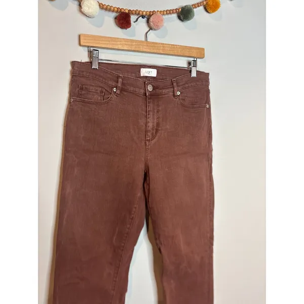 Loft rust colored Straight leg jeans - Image 6