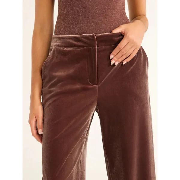 Sofia Jeans Womens Pants Size 10 Brown Velvet Wide Leg High Rise Trousers Zip - Image 7