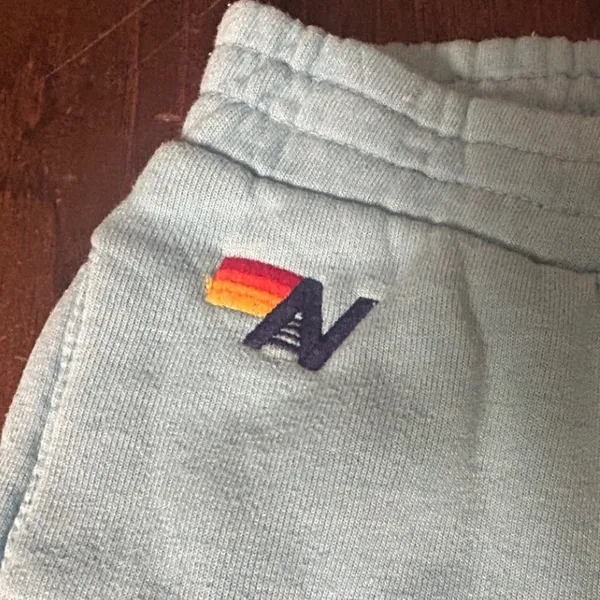 Aviator Nation Matching Large Sweatshirt Medium Sweatpants Set Rainbow Lightning - Image 9