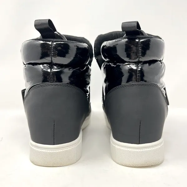 JF Sinead Patent Nylon Black Arctic Lite Strap Puffy Boot High Top Sneaker 10 - Image 10