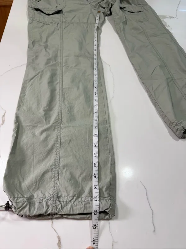 Las Olas Utility Women's Cargo Pants Sage Green Y2K Gorpcore Aesthetic Size 14 - Image 12