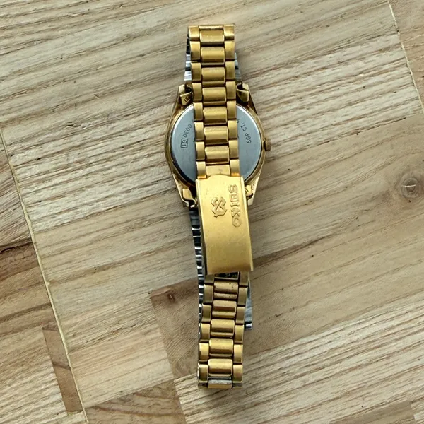 Seiko SQ Presidential Gold Plated Ladies Watch Gold Dial Hands Markers Day Date - Image 13