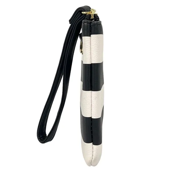 Betsey Johnson Signature Black & White Striped Luv Betsey Crossbody Wristlet - Image 4