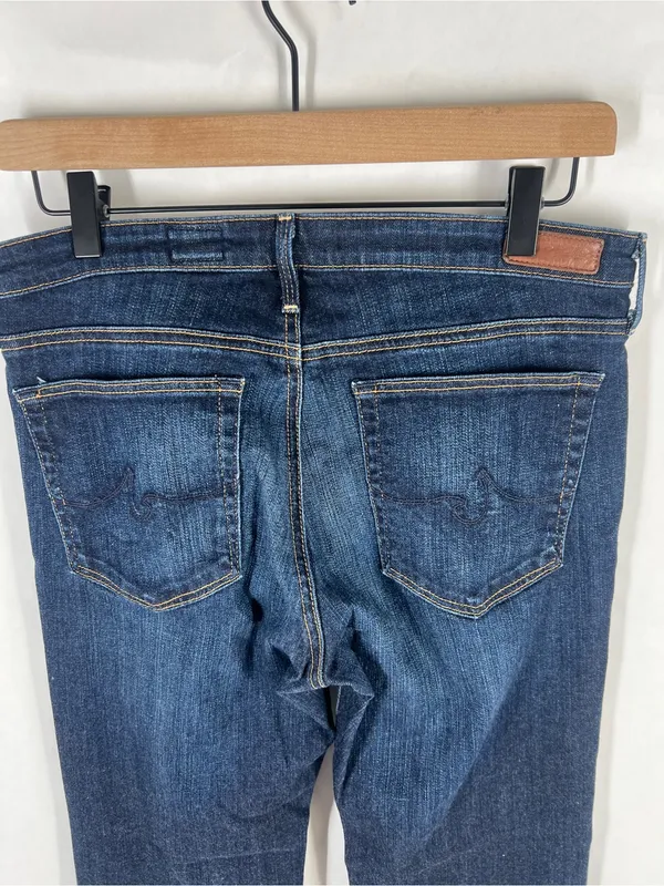 AG Adriano Goldschmied The Angel Boot Cut Jeans Dark Wash Size 30R - Image 8