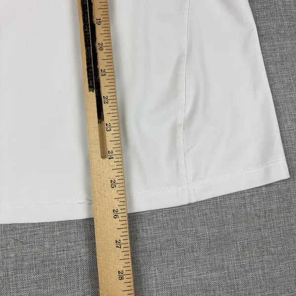 Lillie Green Pulitzer Polo‎ Womens L White Short Sleeve Button Stretch Golf - Image 4