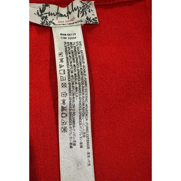 Free People Intimately‎ Free Zoe V-Wire Bodysuit Red Small - Image 6