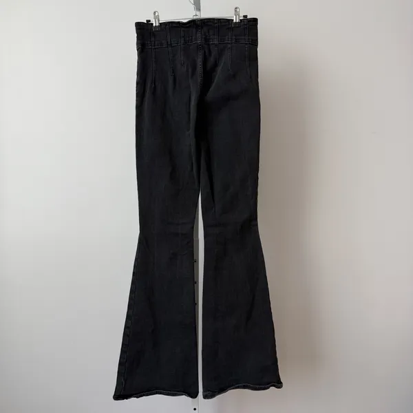 We The Free sz 30 Black High‎ Waisted Flare Jeans Bell Bottom Boho - Image 6
