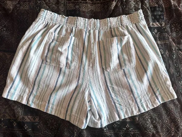 Stripe Linen Shorts Size L - Image 2