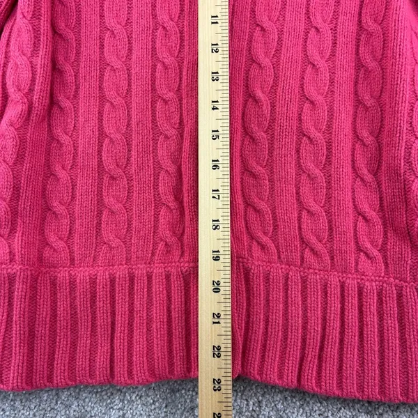 Jones New York Size S Pink Cashmere Wool Angora Cardigan Barbiecore Coquette - Image 6