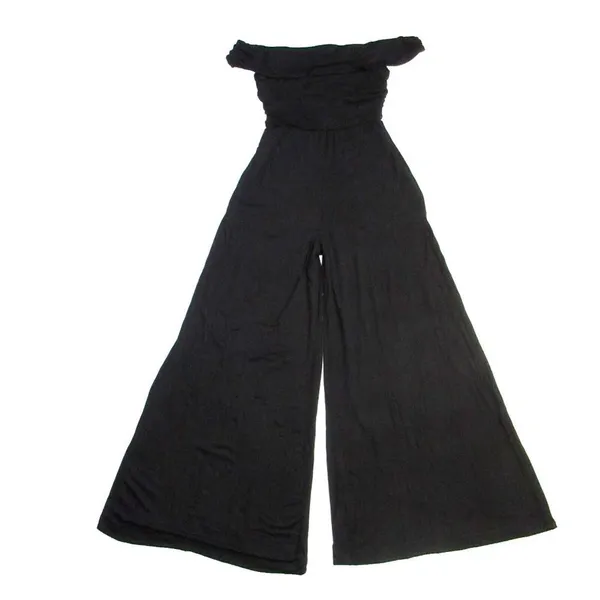 NWT Free People FP Beach Kenna One Piece in Black Off-Shoulder Wide Jumpsuit XS - Image 7