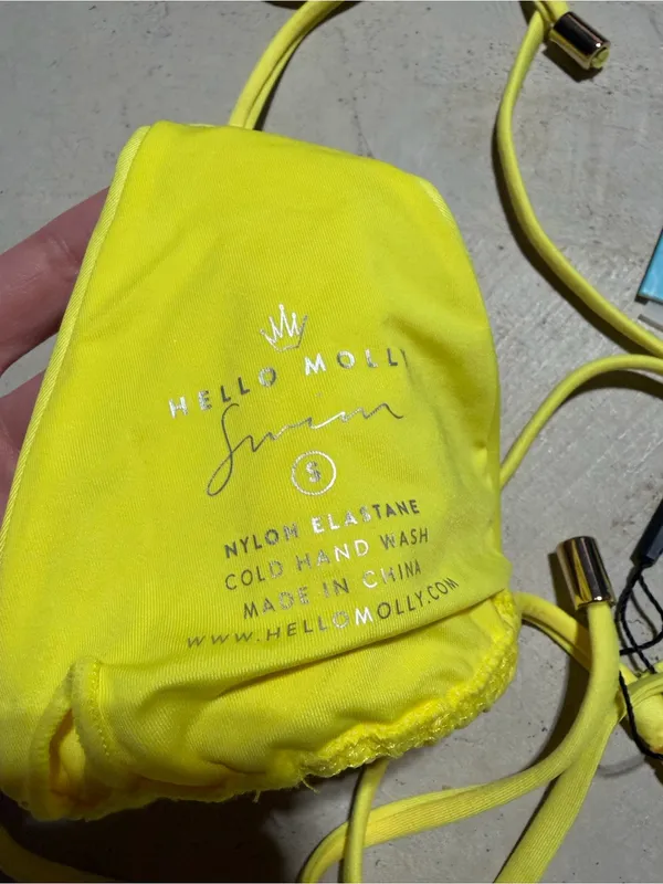 Hello Molly bird of paradise swim top lemon bikini top small NWT - Image 10