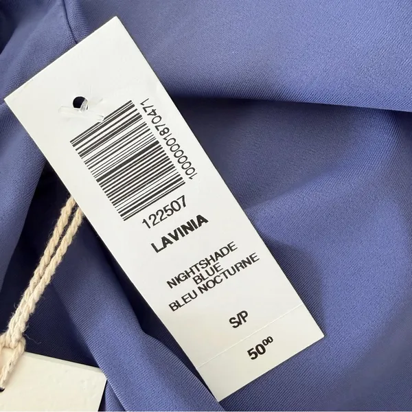 Wilfred Aritzia Lavinia Off-The-Shoulder Top Blue Size S NWT - Image 11