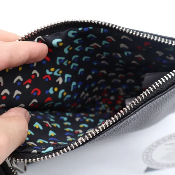 French Connection Lara Pebble Double Slim Pouches Wristlet Black - Image 5