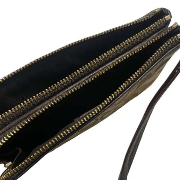 Coach Double Zip Wallet (or Large Wristlet) in their iconic Signature Canvas - Image 3