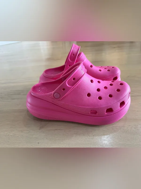 CROCS Crush Classic platform Clog hot pink size women’s 9 / men’s 7 - Image 2