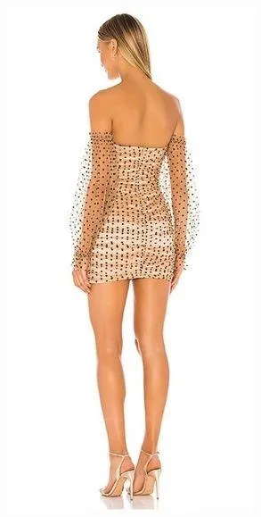 MAJORELLE Secrets Dress in Dark Nude - Image 2