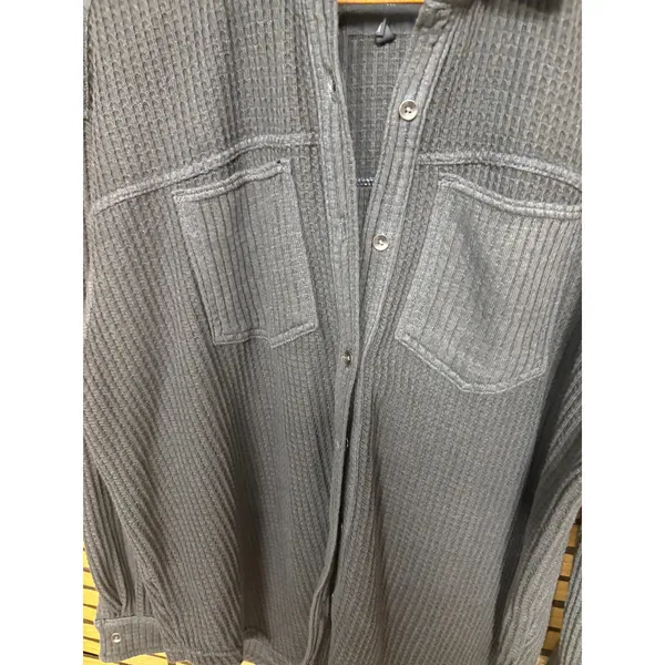 Aerie Gray‎ Waffle Knit Shacket XS - Image 3