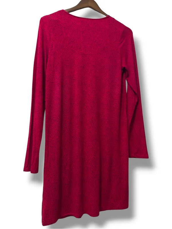 Apt 9 | Intimates Pink & Black Lounge Sleep Long Sleeve Sleep Dress (size M) - Image 10