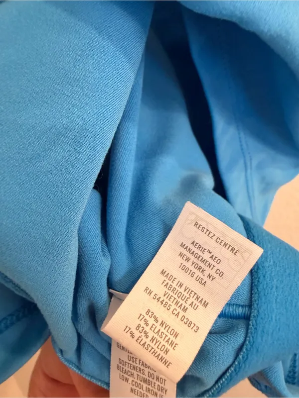 Offline by Aerie Real Me Xtra Macrame Racerback Sports Bra XL Blue - Image 4