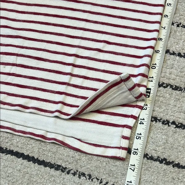 J. Crew Red and White Striped Long Sleeve Top - Image 4