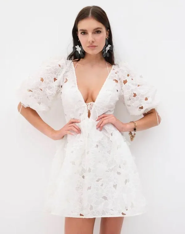 For Love & Lemons Leighton Mini Dress - Image 4