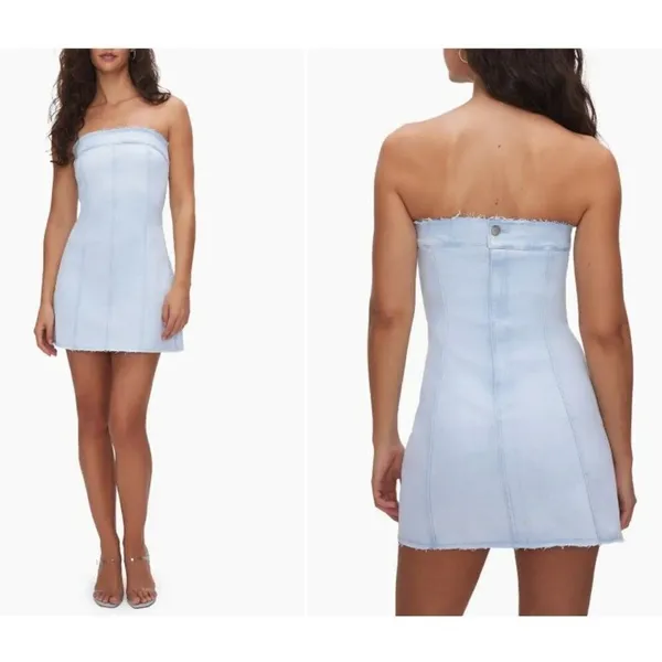 Good American Tube Dress in Indigo453 1 Small Womens Denim Jean Mini - Image 9