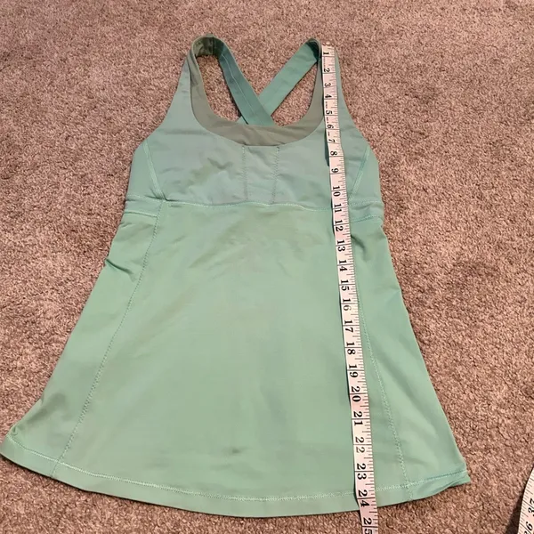 Lululemon cross straps tank top, Sz‎ 6, Mint green - Image 7
