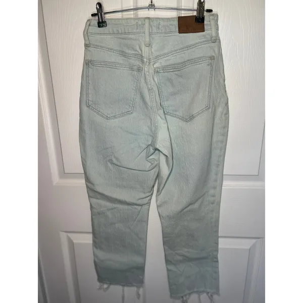 Madewell The Curvy Perfect Vintage Jean Light Wash Frayed Hem Denim Size 26‎ - Image 4