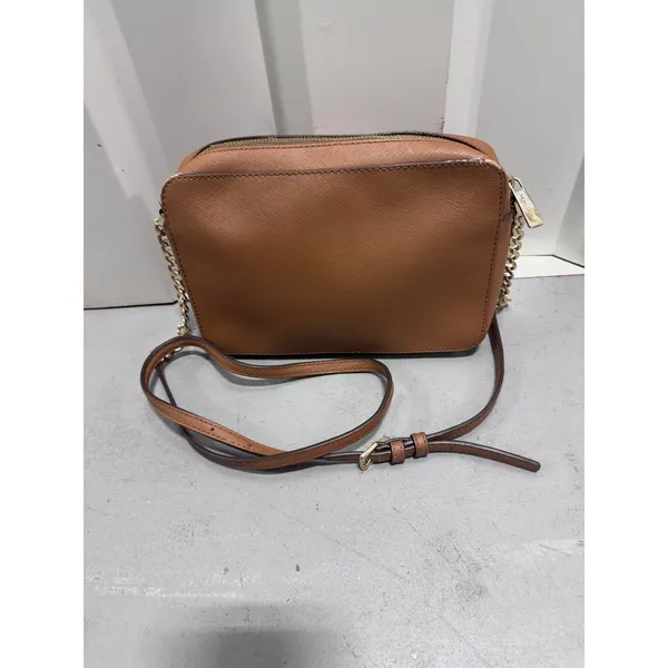 Michael Kors Jet Set East West Crossbody Bag Luggage Saffiano Leather Gold Chain - Image 3
