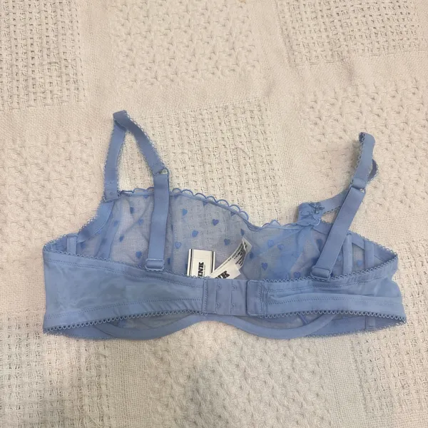 PINK Victoria’s Secret large Wink unlined heart embroidered scoop bra BC3 3211 - Image 7