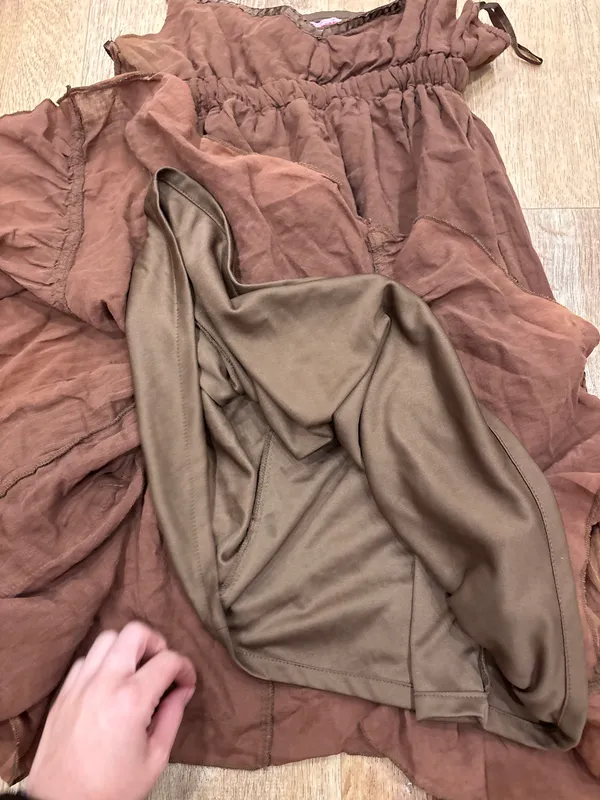 Brown cottage core dress Size M - Image 3
