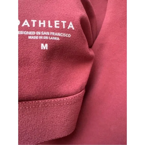 Athleta Conscious Crop Tank Top Size Medium Burgundy Powervita Yoga Athleisure - Image 4